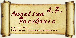 Angelina Počeković vizit kartica
